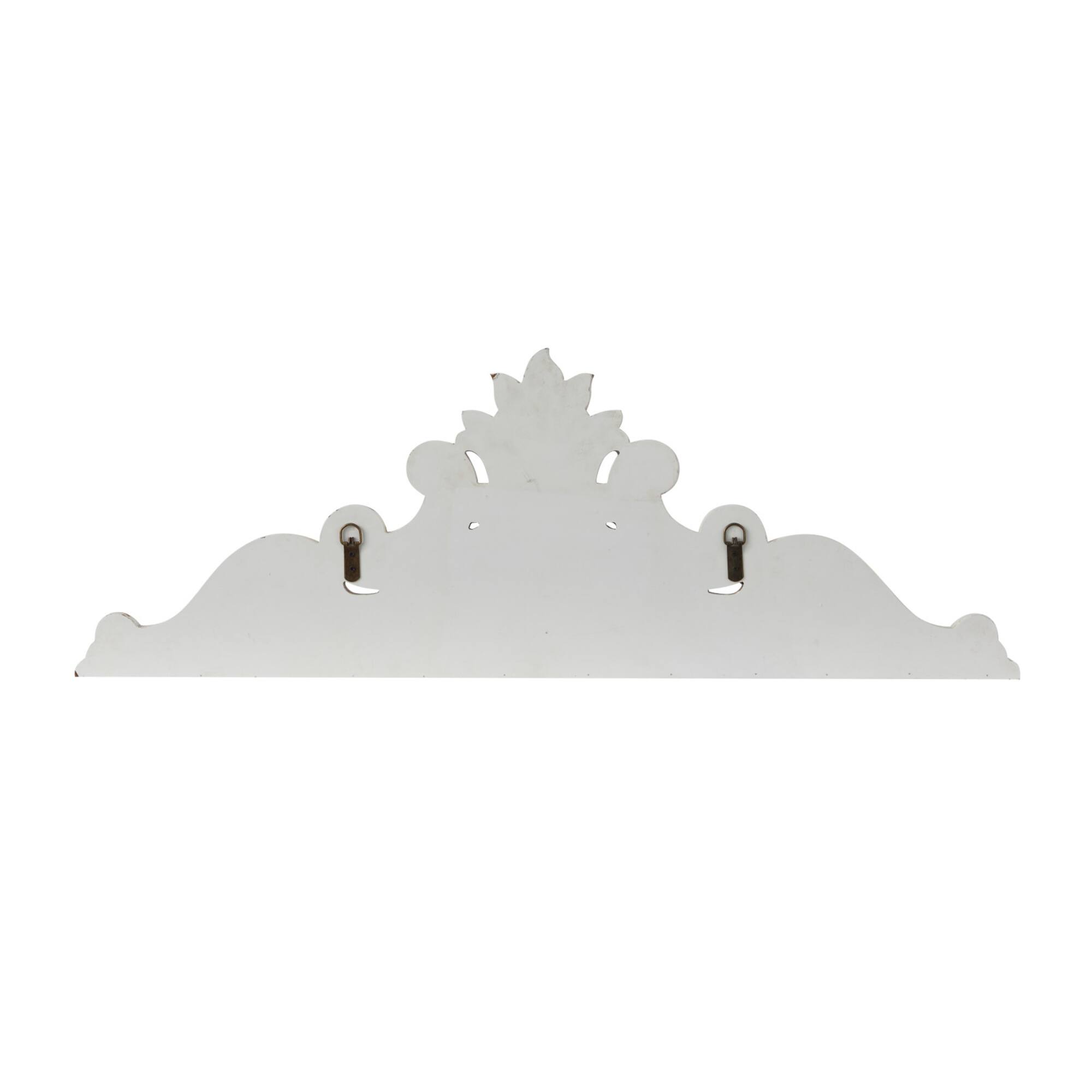 White Wood French Country Carved Wall Decor 14" x 39" x 3"